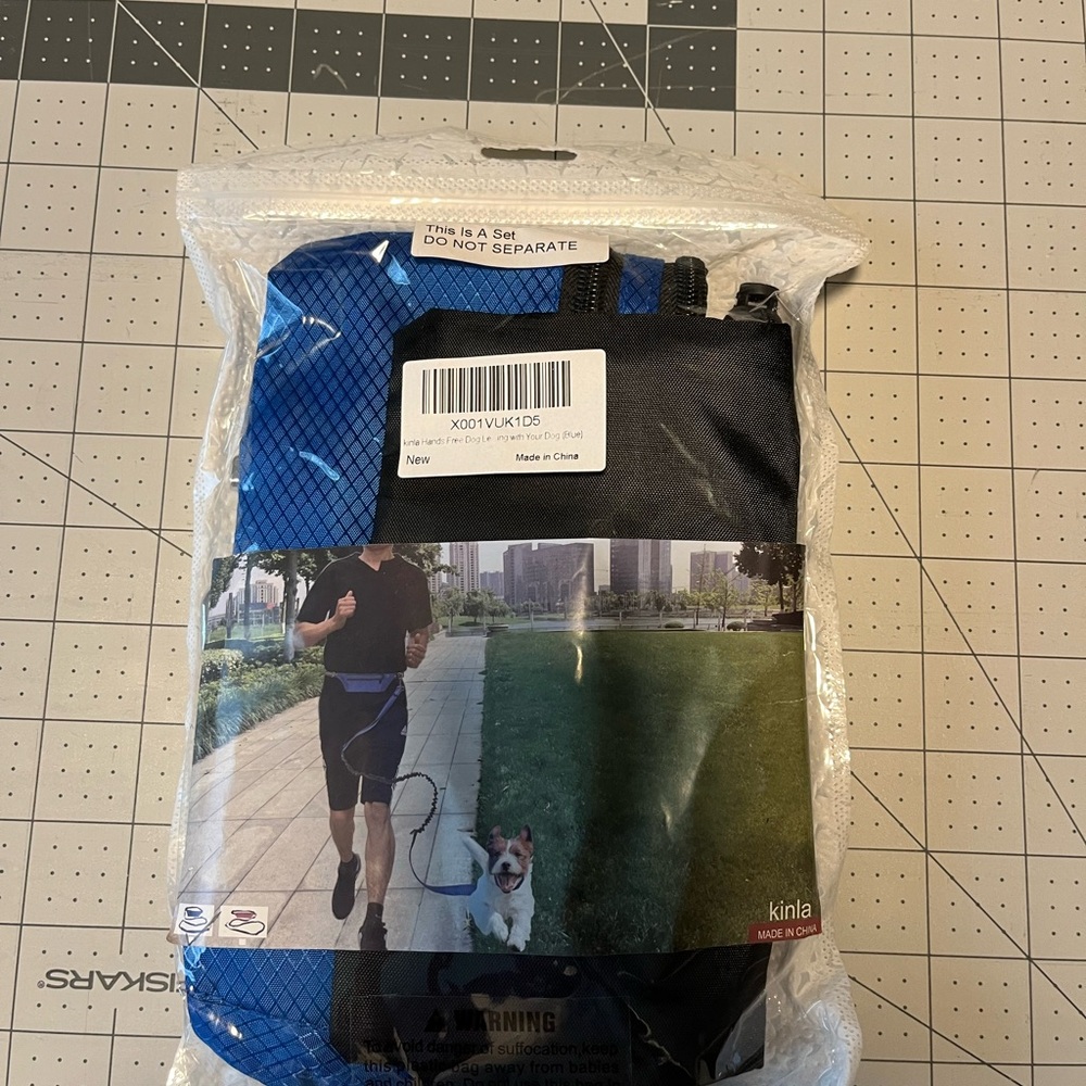 Fanny pack with leash attached